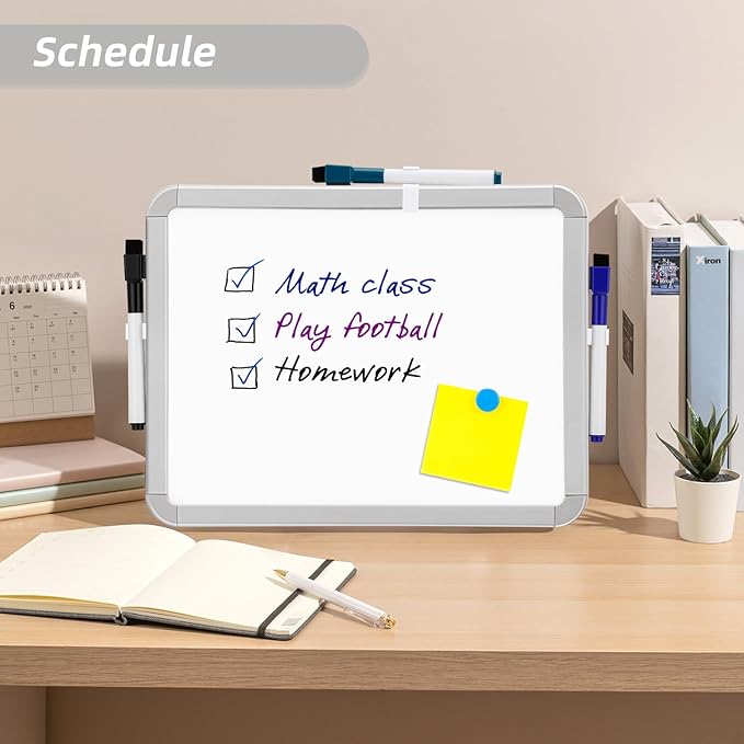 VUSIGN Small Dry Erase Whiteboard, 8.5 x 11 Inches White Board for Students, Fridge, Locker, Mini Dry Erase Board, 8 Pack