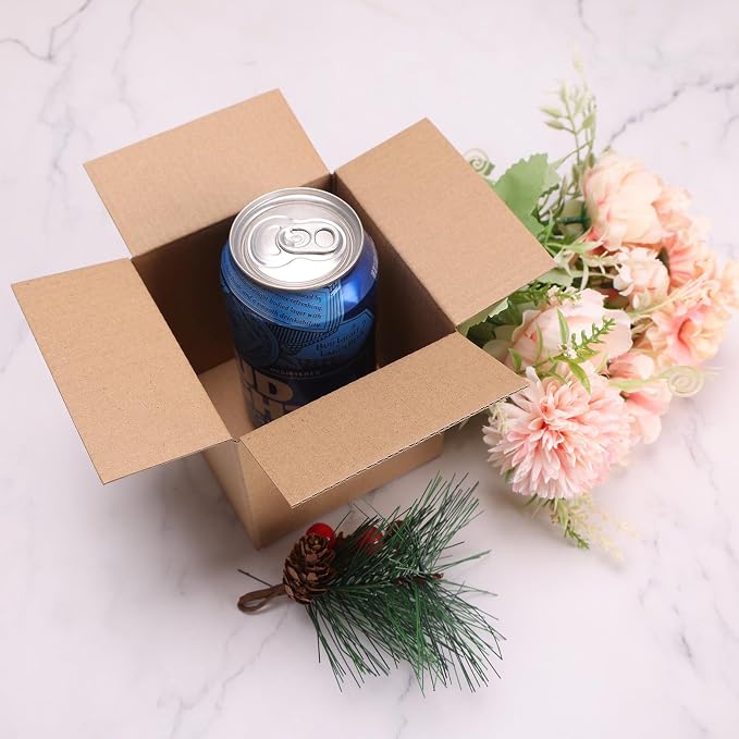 EdenseeLake 40 Pack 4x4x4 inches Shipping Boxes Small Cardboard Boxes for Packing, Moving, Mailing, Brown