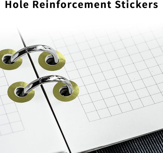 Hole Reinforcement Stickers Labels,Gold,Pack of 1440