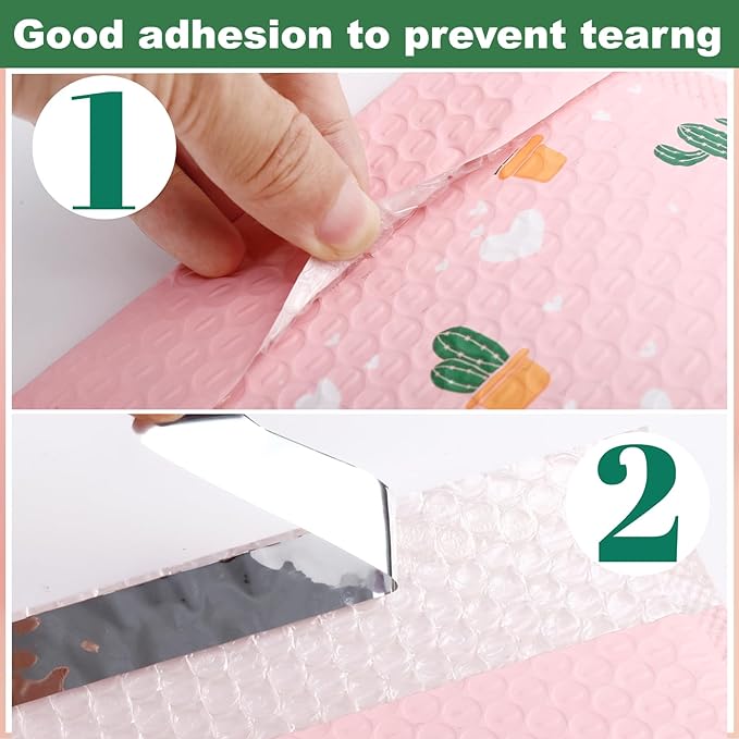 50 Pack Bubble Mailers 6x9 Inch,Self Sealing Adhesive Padded Envelopes,Waterproof Cute Bubble Mailers,Cushioning Shipping Envelopes for Packaging, Mailing, Gifts, Small Business