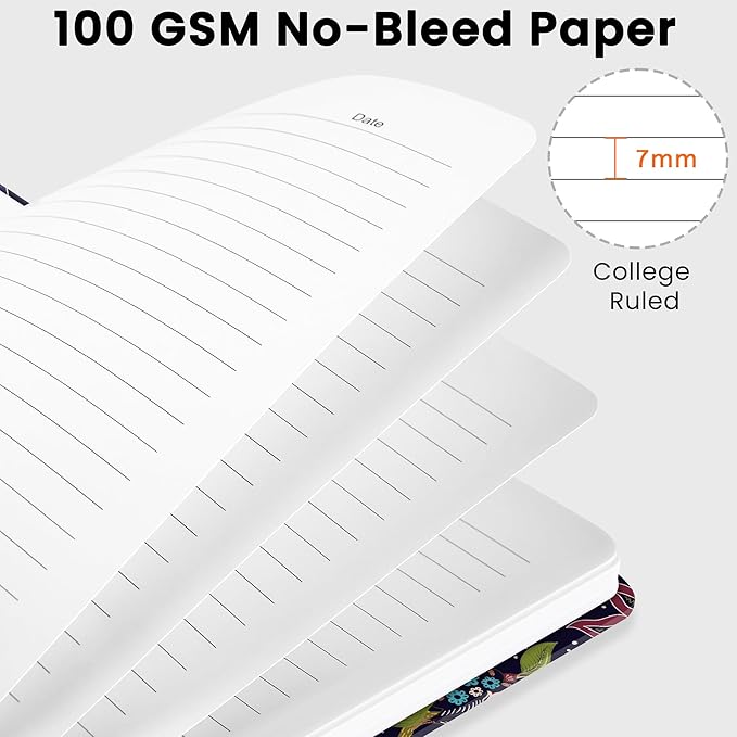 CICPAP Lined Spiral Journal Notebook, A5 College Ruled Notebook for Journaling, Note-Taking, and Daily Planning, Durable Hardcover with an Elegant Design, Hummingbird