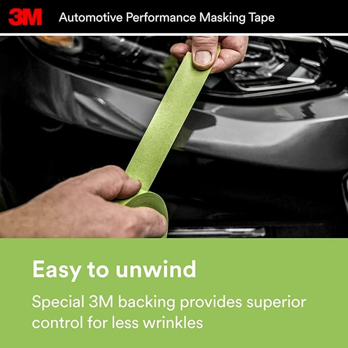 3M Automotive Refinish Masking Tape, 06654, 36 mm x 55 m, 1 Roll