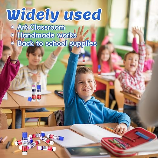 36 Pack Glue Sticks Bulk for Kids, Disappearing Purple Glue Sticks for Classroom and Teacher Supplies.0.18 OZ kids glue Dries Clear, Non-Toxic, Washable, Back to School Supplies and Student Must Haves