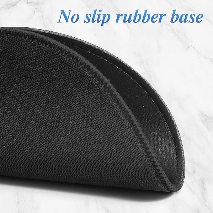 Round Mouse pad, high-end Texture, Sewn Edge Design, Anti-Slip Rubber Base. 8.6 x 8.6 inches (Black)