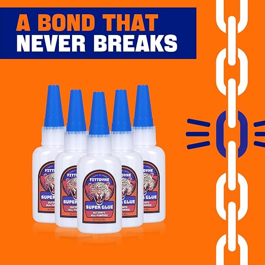 Super Glue Clear 30 g(1.06 oz.), Strong Fast Drying Waterproof Liquid Adhesive for Plastic, Metal, Wood, Rubber, Ceramic, Leather Repair,Rhinestone Jewelry, DIY Crafts Glue for the Office