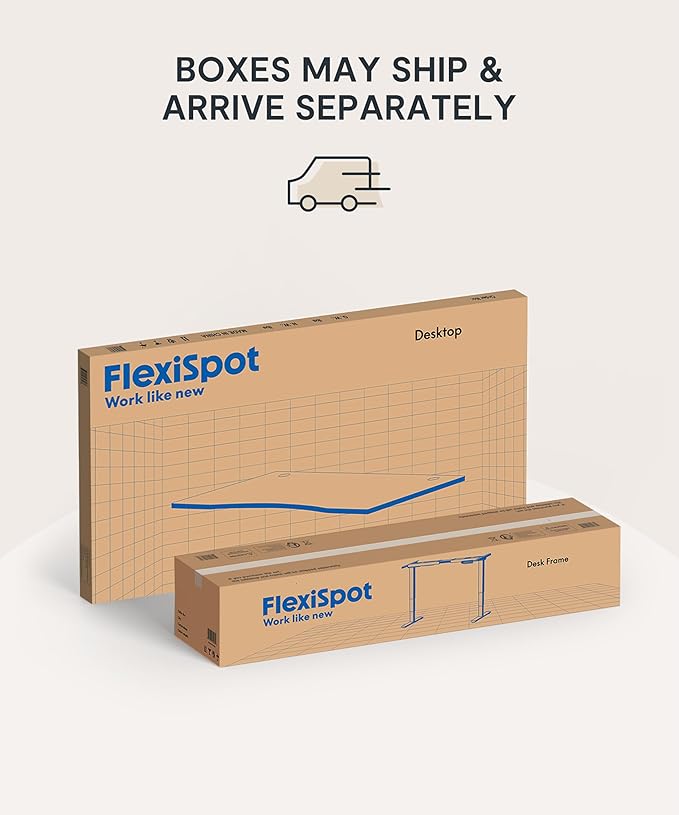 FLEXISPOT E6 Bamboo 3-Stage Dual Motor 60 x 30 Electric Standing Desk Sit Stand Up Desk, Holds 220 lbs, Adjustable Height w/Memory Presets, Solid Bamboo Desktop & White Frame, Ships in 2 Boxes