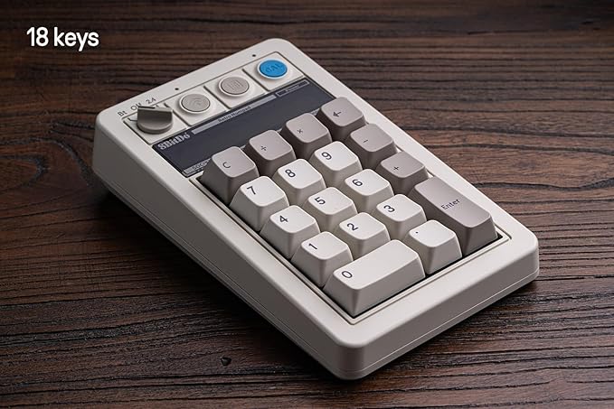8Bitdo 18 Key Retro Mechanical Numpad, Supports PC & Standard Calculator Mode, Hot-swappable, PC Calculator Shortcut Button, Bluetooth/2.4G/Wired for Windows and Android - M Edition