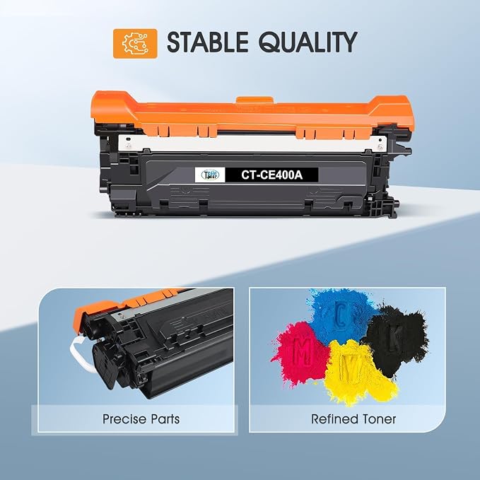 507A Toner Cartridge 4 Pack 507X High Yield CE400A CE401A CE402A CE403A | Compatible for HP LaserJet Enterprise 500 Color M551 M551n M551dn M551xh M570 MFP M570dn M570dw M575 M575f M575c Printer
