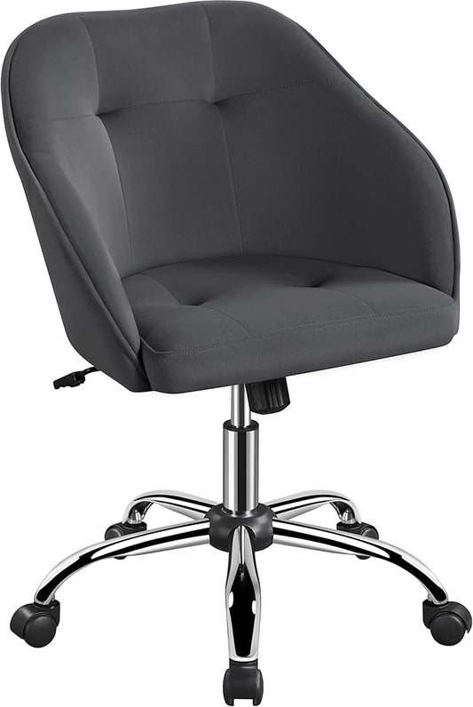 Yaheetech Office Chair Height Adjustable Mid Back Chair Swivel Large Seat Chairs Desk Chair Computer Chair on Wheels with Armrests