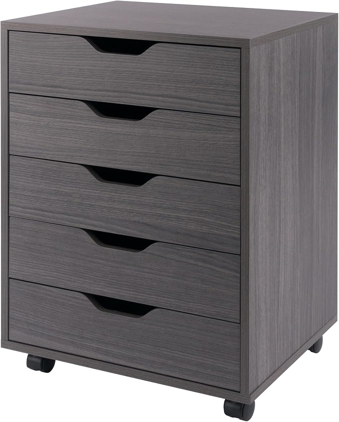 Winsome Halifax Mobile Storage Cabinet with Doors & Drawers, Stylish & Functional Home Storage Cabinet for Filing, Kitchen Organization, Moveable Furniture for Office, Dorms, Apartments