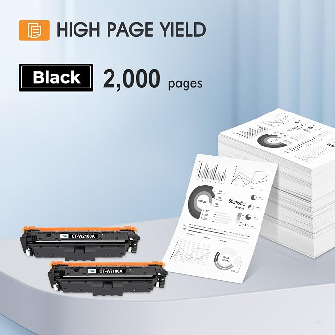 210A 210X Black Toner Cartridges 210 W2100A MFP 4301fdw 4301fdn | Compatible for HP Color Laserjet Pro MFP 4301fdw 4301fdn Pro 4201dw 4201dn Series Printer Ink (2 Black, with chip)
