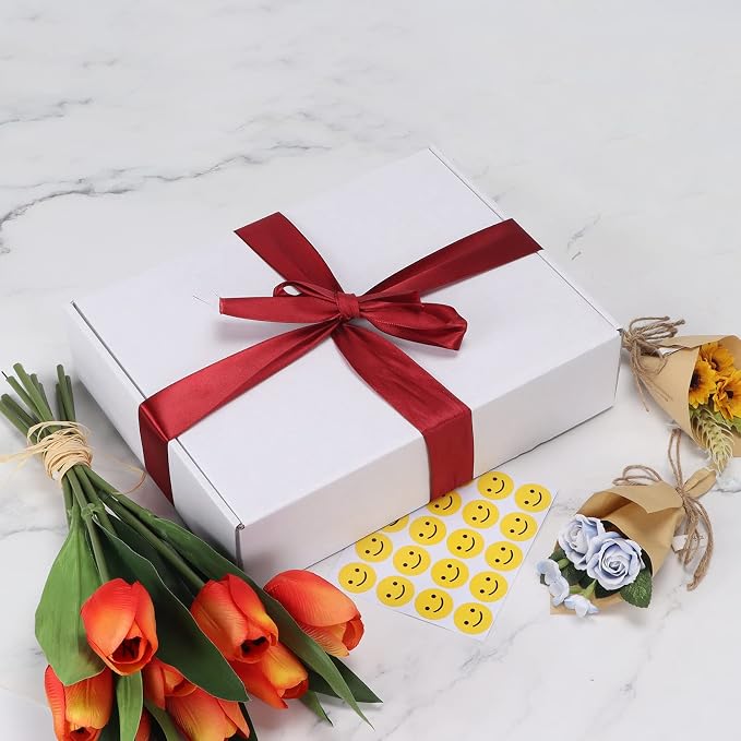 RLAVBL 12x9x3 Shipping Boxes Set of 20, White Corrugated Cardboard Box for Packing, Mailing, Business
