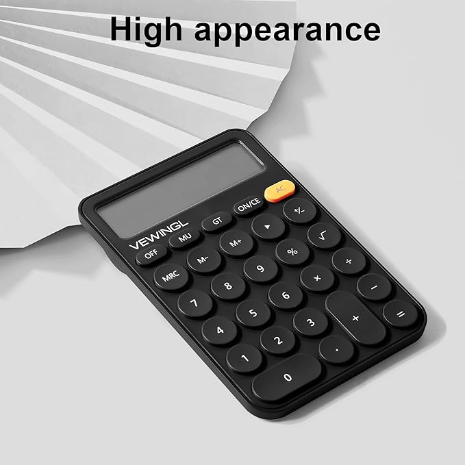 VEWINGL Standard Calculator, 12 Digit Large Display Desktop Calculator with Big Buttons for Office, School, Home & Business