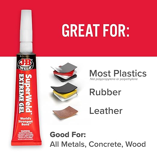 J-B Weld Superglue Gel 15g 2 Pack - SuperWeld Extreme Gel