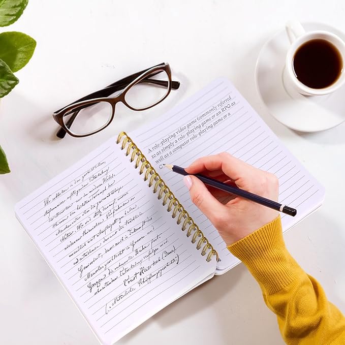 6 PCS Small Spiral Notebook 5x7, Cute Aesthetic Spiral Journal Note book for Women & Men, Spiral Bound Journals for Work School Note Taking Business, Journals for Writing 50 Sheets