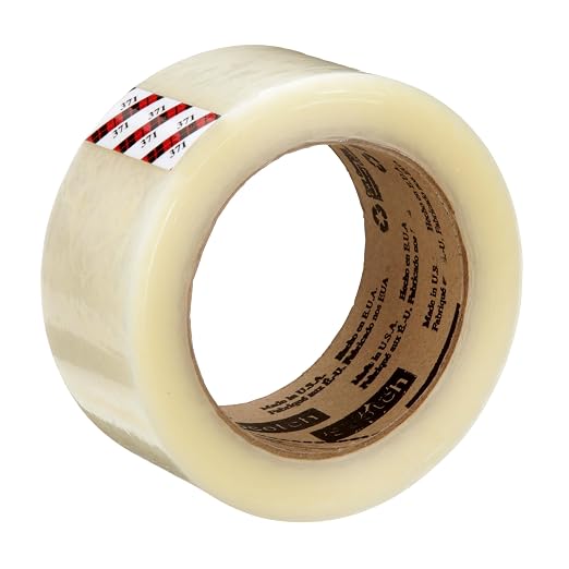 3M Scotch 371 Industrial-Grade Packing Tape, Clear, 48 mm x 100 m, 36 Pack | High Performance Sealing Tape for Medium-Duty Commercial Box and Carton Sealing, Moving, Packaging and Shipping