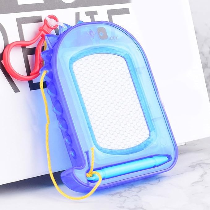 6Pieces Creative Whiteboard Keychain Set Doodles Board Keychain Drawing Board Keyring Suitable for School Travel Art
