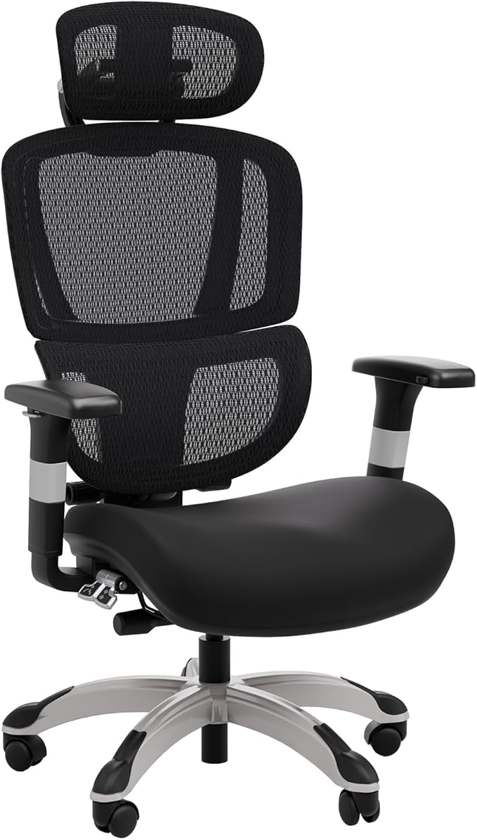 Staples Ergonomic Mesh Task Chair with Lumbar Support, Swivel, Black | Ideal for home offices, workstations, and everyday desk use.