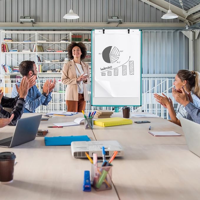 Mobile Whiteboard, 40x26 Inches White Board Dry Erase Board on Wheels | Height Adjustable, Magnetic Surface, Dry Erase, With Stand, Ideal for Classroom, Office, School, Home, Homeschooling, Teacher