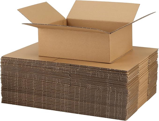CRUGLA 8x6x3 Shipping Boxes for Small Business, 25 Packs Corrugated Cardboard Boxes for Shipping Packing Mailing