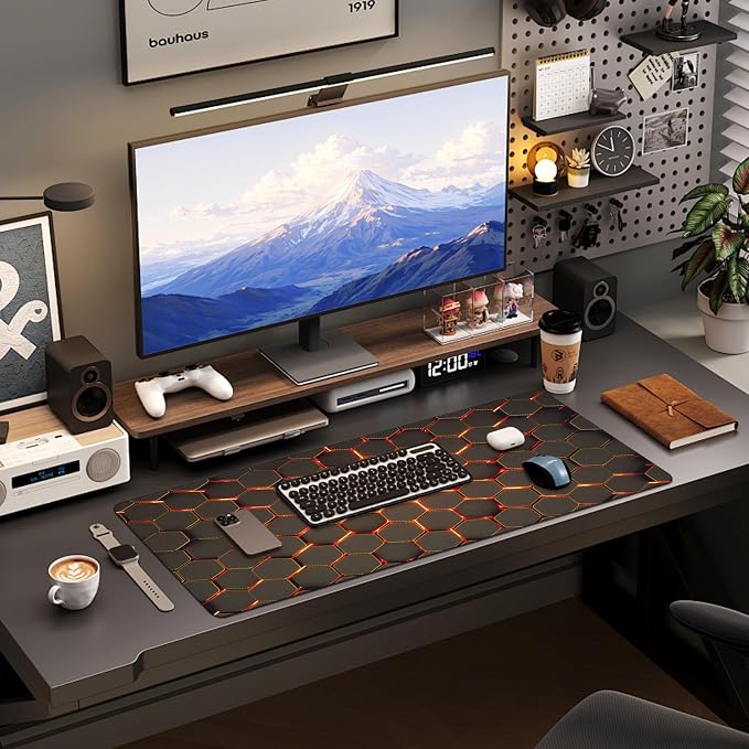 Mouse Pad Gaming - Desk Mat for Keyboard and Mouse - Large Mouse Pads for Desk, Gaming Mousepad with Non-Slip Base, Desks Pad (31.5" X 11.8") for Game, Office and Home