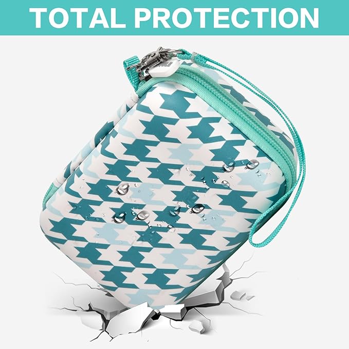 PAIYULE Hard Carrying Case for Phomemo D30 D35 Label Maker, Label Printer Case for Nelko P21, for NIIMBOT D110 D11, for Marklife P11 P12, for SUPVAN E10, Protective EVA Storage Bag with Mesh Pocket