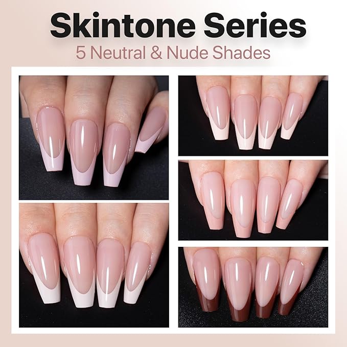 SXC Cosmetics French Tip Press On Nails 150 Pieces in 15 Sizes Ultra Fit with Pre-applied Tip Primer and Base Coat, No Need to File Fake Nails for Nail Art DIY X-Pro Tips (ST120-M Coffin)
