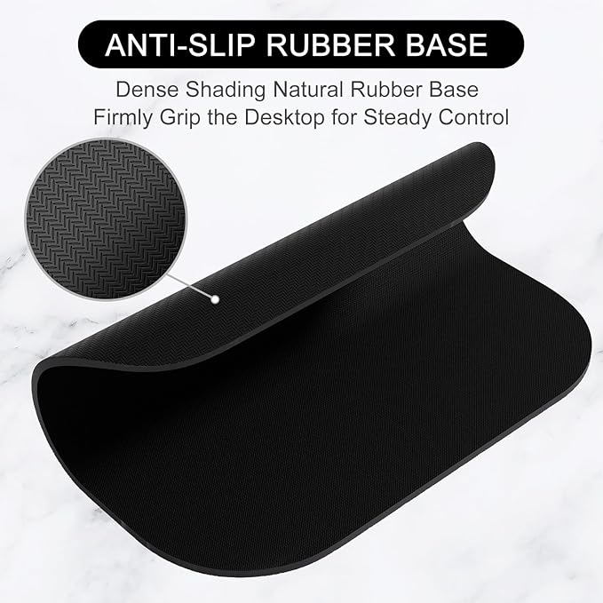 Hsurbtra Mouse Pad, Premium-Textured Small Square Mousepad 8 x 9 Inch Black, Thick 3 mm Anti-Slip Waterproof Rubber Pretty Cute Computer Mat for Office Home Gaming Laptop Men Women Kids