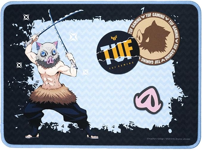 ASUS TUF Gaming P1 Portable Gaming Mouse pad (Nano-Coated, Water-Resistant Surface, Durable Anti-fray Stitching, and Non-Slip Rubber Base), Demon Slayer, NEZUKO