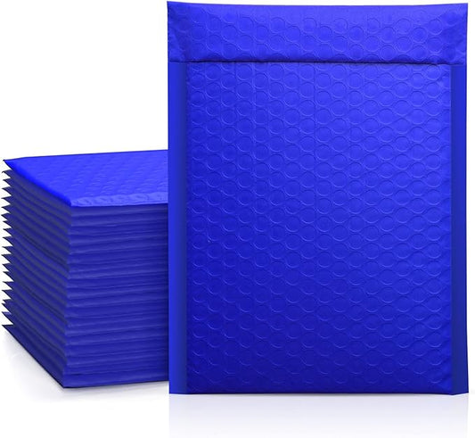 Metronic Bubble Mailers 6x10 25 Pack Usable Size 6x9" Royal Blue Bubble Mailers Waterproof Padded Envelopes Self-Seal Cushioning Bubble Envelopes for Packaging, Mailing, Shipping, Bulk #0