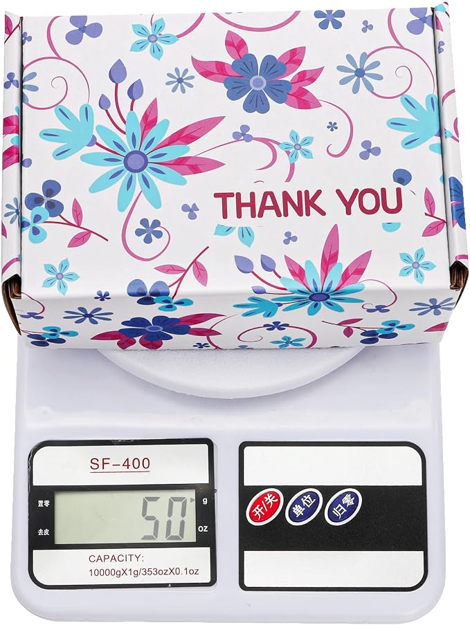 Cedilis 40 Pack Small Shipping Boxes, 6x4x2 Inches Colored Corrugated Mailer, Small Cardboard Box for Gift, Shipping Mailing, Floral Pattern