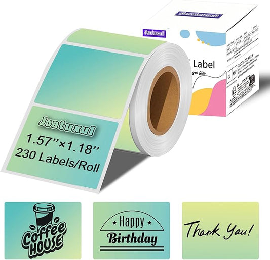 Thermal Labels, Compatible with T50M Pro/M110/M100/M220 Label Maker and Other 4x6 Thermal Printers for Shipping Barcode & Custom Stickers, Gradient Green, 1.57×1.18 inch