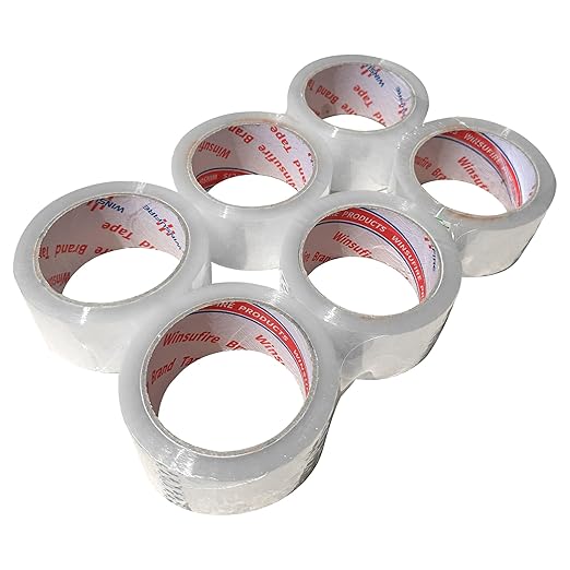 Strong Heavy Duty PackingTape for Shipping, Moving and Taping up Box, Clear Packing Tape,Total 390Y, 1.88 inch x 65 Yards,6 Rolls, Scotch Packaging Tape