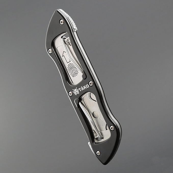 TĀKO X4- Retractable Utility Knife, Instant Access to 3 Extra Blades, Box Cutter, Quick Change, Lightweight, Pocket Knife