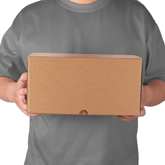 10x7x5 inch Shipping Boxes Set of 6 Brown, Inner Size 9.6x6.6x4.6 inch Cardboard Box Mailers for Small Business Packaging Mailing or Gift Wrapping Giving