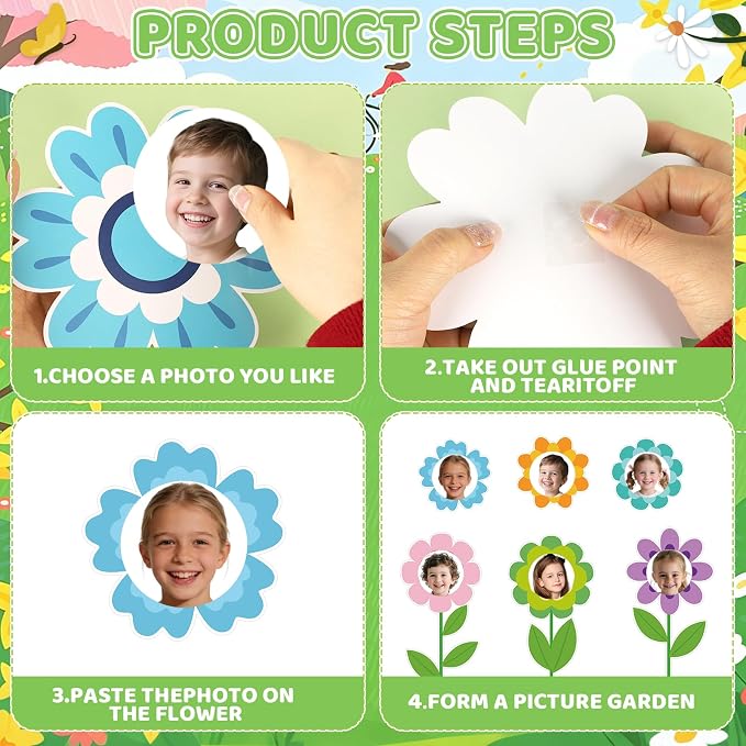 53Pcs Spring Bulletin Board Decorations Set, Great Minds Bloom Here Classroom Bulletin Board Decor, Spring Flower Bulletin Board Borders Decor for Classroom Elementary Back to School Office Wall Door