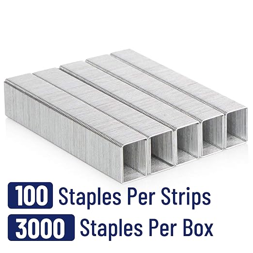 Mr. Pen- Heavy Duty Staples, 3000 pcs, 100 Sheet Capacity | 1/2-Inch Leg Length, Staples for Heavy Duty Staplers, Ideal for for Upholstery, Construction, Furniture