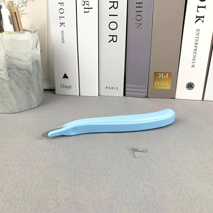 Magnetic Staple Remover Tool, Professional Staple Remover Stick, Efficient Staple Puller Remover for Classroom, Office and Home, Light Blue