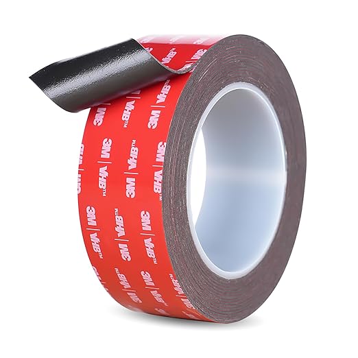 Double Sided Tape Heavy Duty, Waterproof Mounting Foam Tape, 16.5ft Length, 1.38in Width, High Temperature Resistant Adhesive Tape for Car, LED Strip Light, Office Decor, Uses VHB 5952 Raw Material