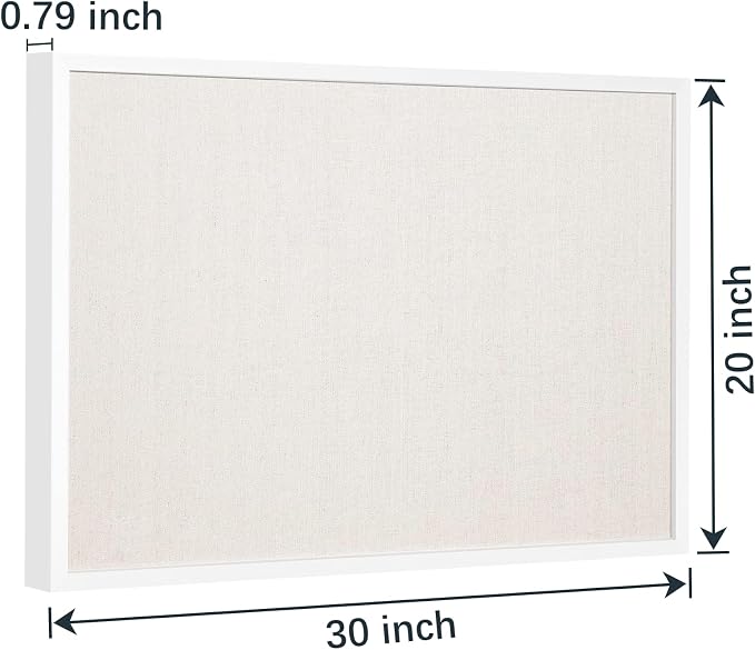 OWLKELA 2 Pcs Linen Cork Bulletin Board, 20"x 30" | White Framed Cork Board, Vision Board, Ideal for School, Home, Office, Decor, School and Cubicle