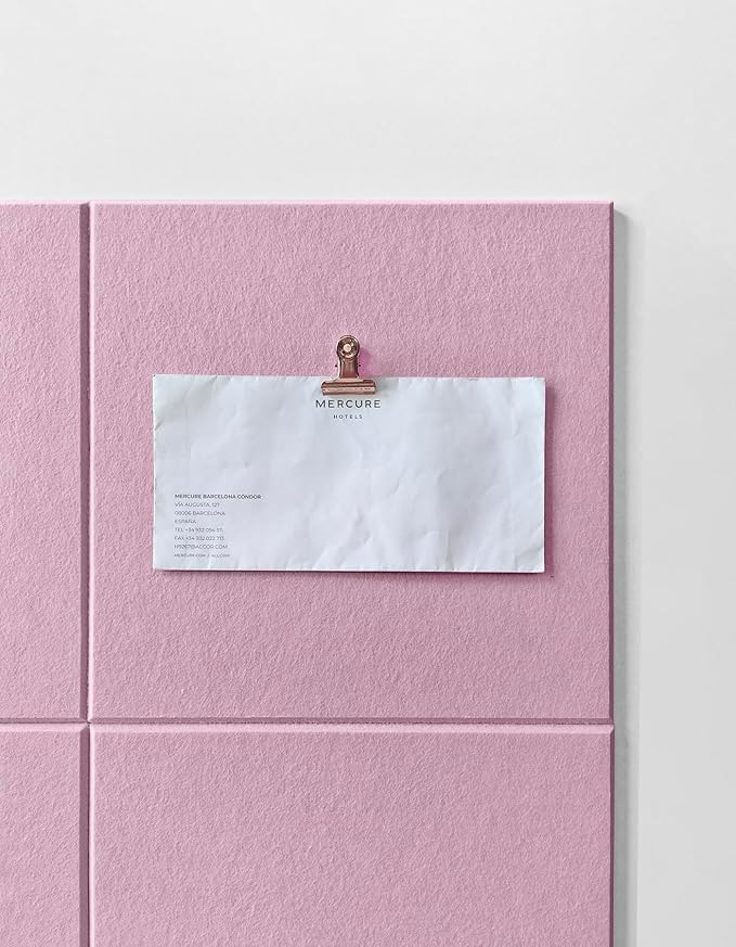 Cork Board 24 x36 Alternative - 6 Pack Felt Wall Tiles with Safe Removable Adhesive Tabs, Cork Boards for Walls Cork Board for Home Office Pin Board Tack Board - Sakura