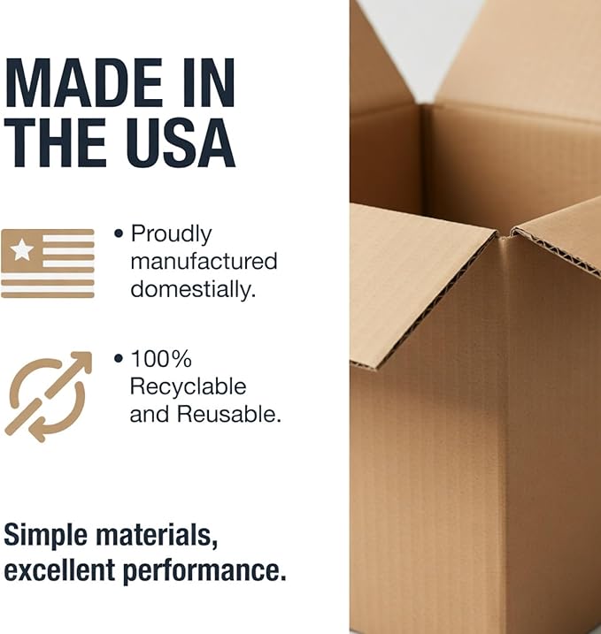 (10-Pack) Large Shipping Boxes 24"L X 16"W X 12"H | Kraft Corrugated Cardboard Boxes for Packing, Moving and Storage, Multi-Purpose Use