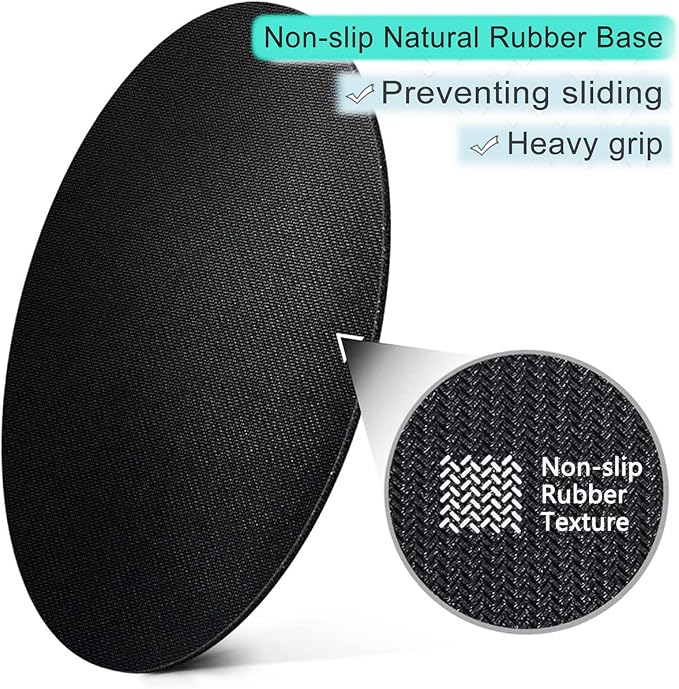 ITNRSIIET Round Mouse Pad with Stitched Edge Premium-Textured Waterproof Non-Slip Rubber Base Desktop Protection Mat Diameter 8.7 inches, Blue and Black Marble