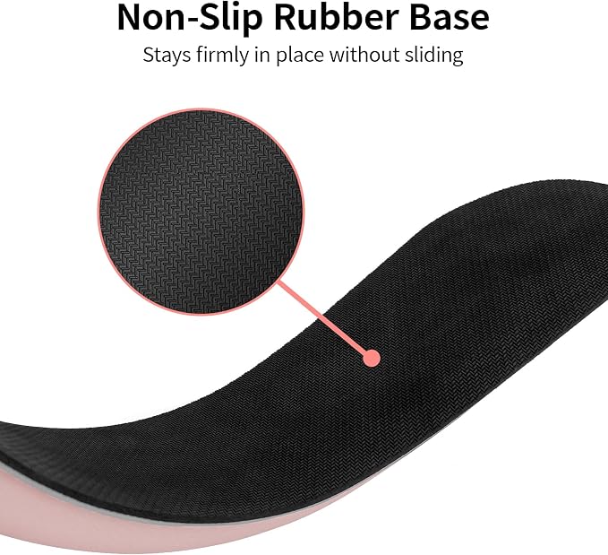 Bloss 2 Pink Wrist Rest for Mouse & Keyboard, Ergonomic Wrist Support | Soft Memory Foam, Rubber Non-Slip, Wrist Rest for Mouse, Breathable, 1.2" Thick