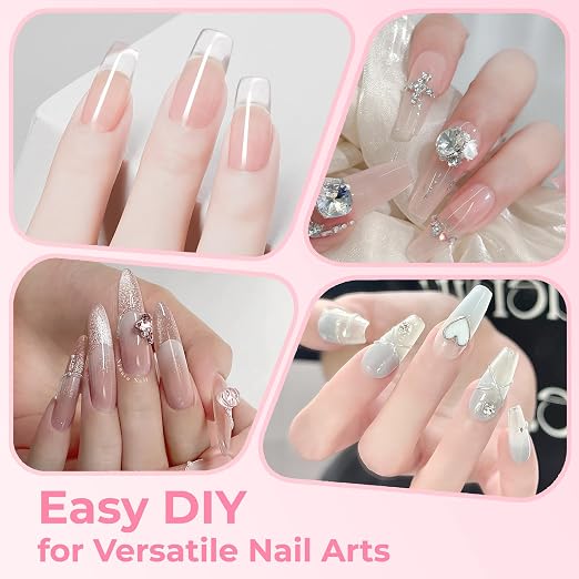 Nail Glue for Press-On Nails, Super Strong Adhesive for Nails Tips, Fake Nails, for Salon & Home Manicure Use, Cure Lamp Needed, 0.5 fl oz
