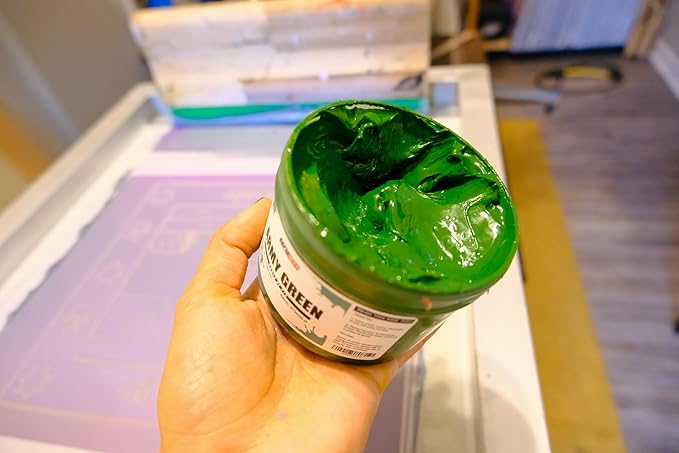 Rapid Cure® Screen Printing Ink Army Green (Pint - 16oz.) - Plastisol Ink for Screen Printing, Fast Curing Fabric Paint - Screen Print Direct®, USA Made