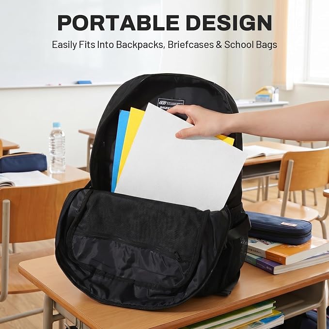 SUNEE Folders with Pockets (25 Pack, White), 2 Pocket Folders Fit Letter Size Paper, Paper File Folder for School Office Home Bussiness