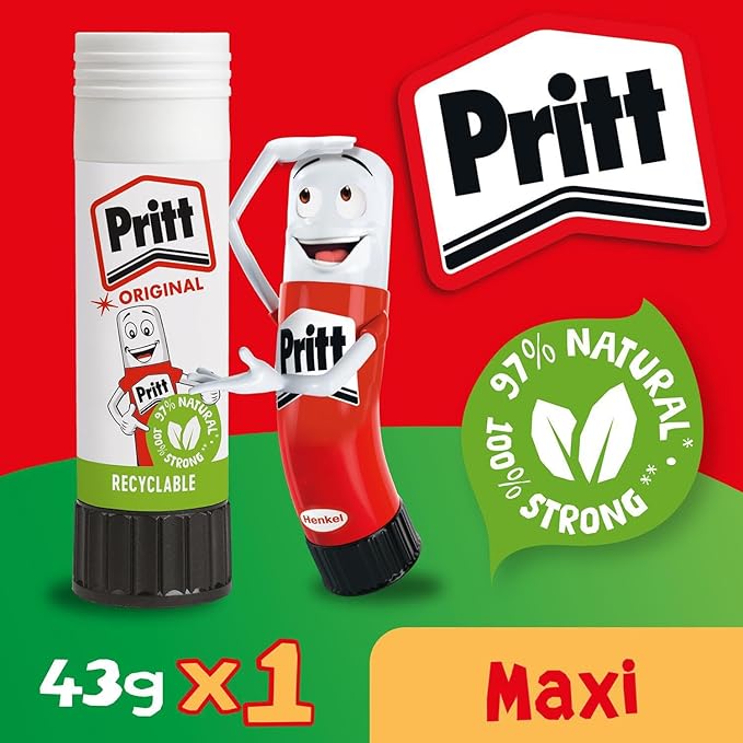 Pritt PK8MP Glue Sticks, 4 x 43g