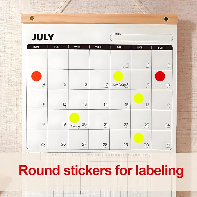 1000 Pcs Yellow Round Stickers 1/2 Inch Color Circle Dot Stickers Small Code Labels for Office Shop Yard Sale Home Classroom Marking (Yellow)