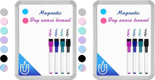 VUSIGN Small Dry Erase Whiteboard, 8.5 x 11 Inches White Board for Kids, Students, Fridge, Locker, Mini Dry Erase Board (Pack of 2)